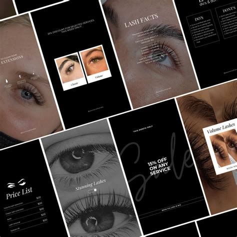 Lash Tech Instagram Post Templates Lash Artist Post Etsy