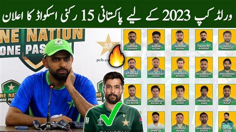 Pak World Cup Squad Muhammad Amir Back In Pakistan Team Pak