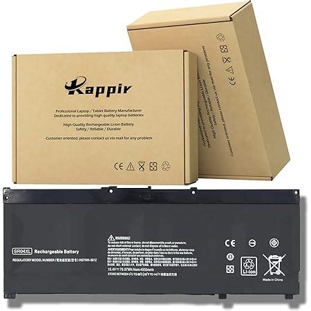 K KYUER SR04XL Batterie Pour HP Omen 2018 15 CE 15T CE 15 DC 15T DC 17