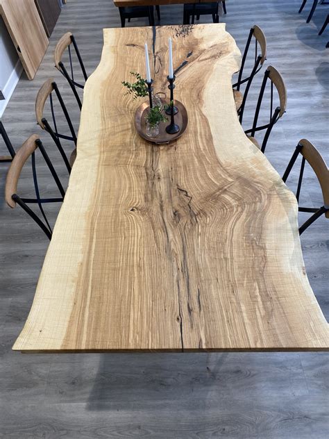 Hocking Live Edge Ash Dining Table 10 Pathway Tables