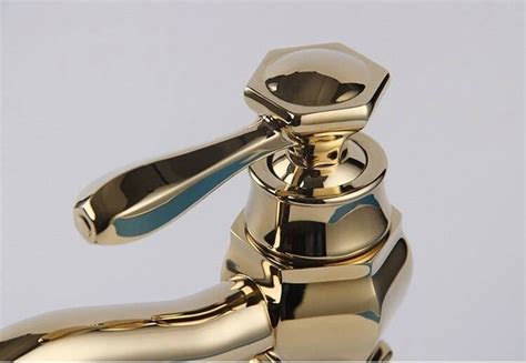 Luxury Basin Faucets Gold Rose Brass Bathroom Sink Faucets Single Handle Hot Cold Wash Mixer