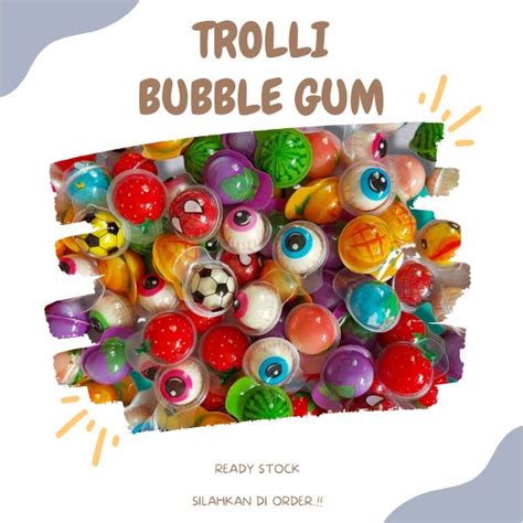 Jual TROLLY BUBLE GUM HALAL ASLI PERMEN HALAL PLANET GUMMY JELLY VIRAL