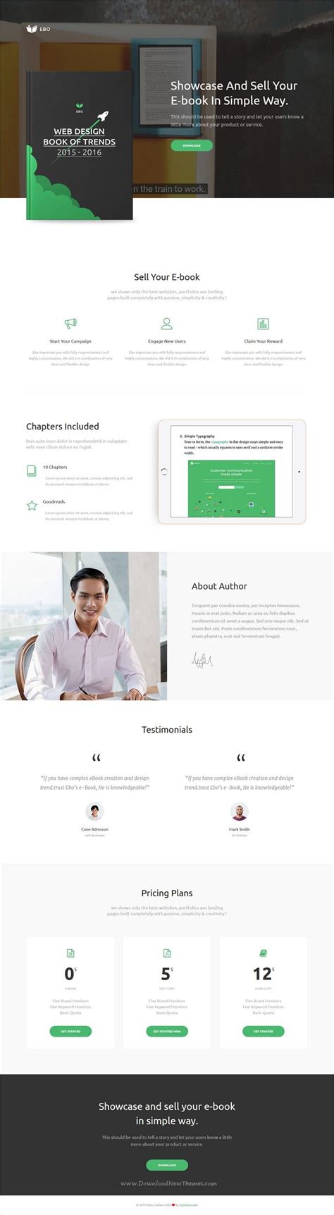 Ebo Ebook Landing Page HTML Template Landing Page Landing Page