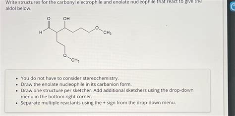 Answered Write Structures For The Carbonyl Bartleby