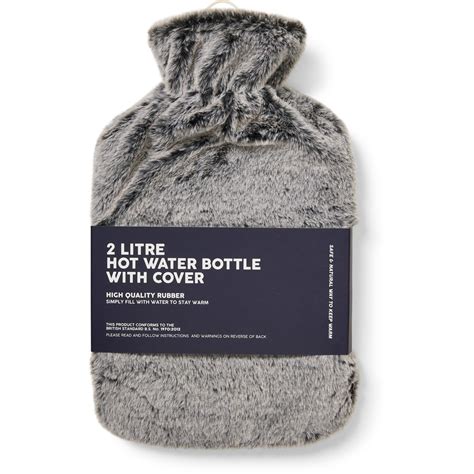 Hot Water Bottle Cover L Charcoal Fur Big W