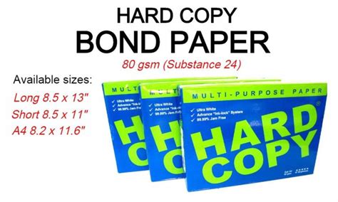 Advance Hard Copy Bond Paper 80gsm/Substance 24 (Blue) Copy Paper for ...