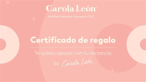 Certificados De Regalo Sobre Lactancia Materna