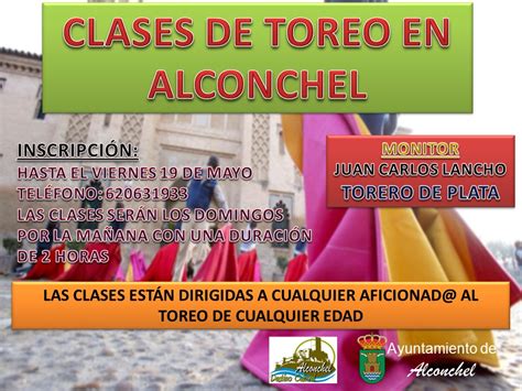 CLASES DE TOREO EN ALCONCHEL Ayuntamiento De Alconchel