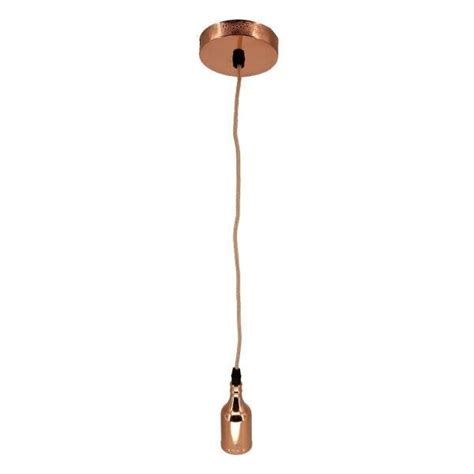 Pendente Simples Vintage Retro Soquete E A Cobre Rose Madeiramadeira