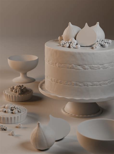 3D Autumn Naked Cake On Behance