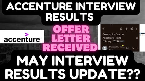 Accenture Interview Results Update Accenture Joining News May