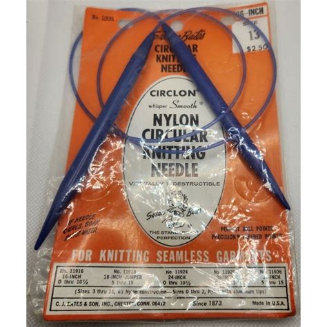 Vintage Susan Bates Nylon Blue Circular Knitting Needle Size Etsy