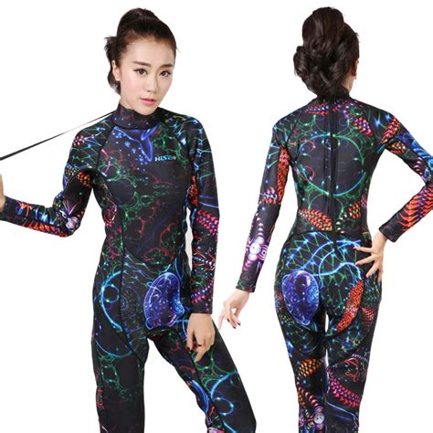 Mulheres Mm Neoprene Manga Longa Wetsuit One Piece Swimwear Mergulho