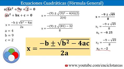 Ecuaciones De Segundo Grado Nivel Basico Youtube Images