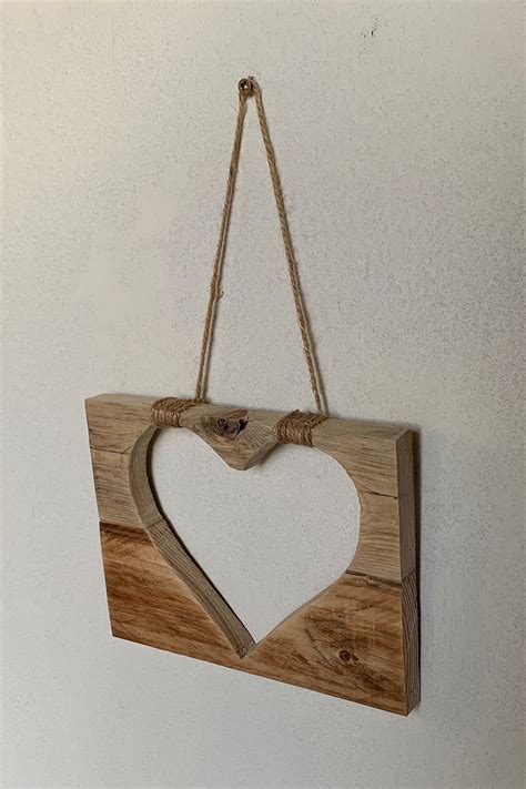 Rustic Wooden Heart Wall Hanging Etsy