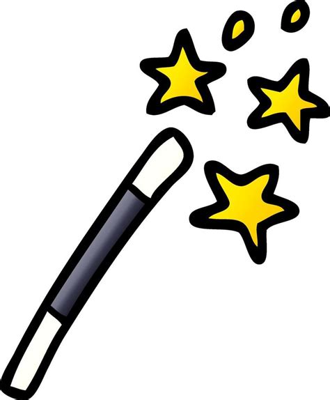 Cartoon Magic Wand 12395737 Vector Art At Vecteezy