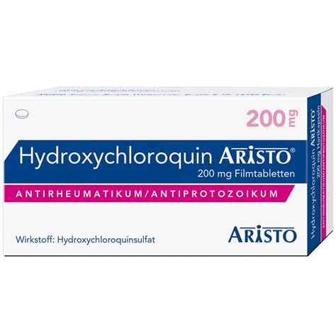 Hydroxychloroquin Aristo 200 Mg 100 St Mit Dem E Rezept Kaufen Shop