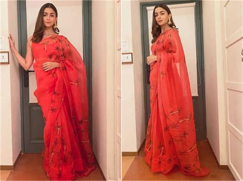 10 Divas Who Slayed In Their Organza Sarees Celebrity Sarees