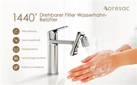 Wasserhahn Verl Ngerung Aoresac Drehbarer Multifunktionaler