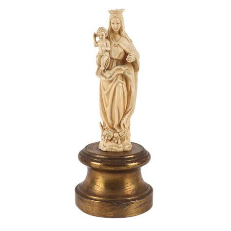 SCULTURA In Avorio Raffigurante Madonna Auctions Price Archive