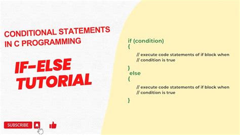 If Else Tutorial Master Conditional Statements In C Programming Youtube