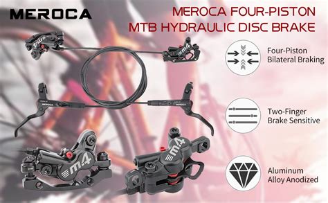 Amazon Meroca M Four Piston Mountain Bike Hydraulic Disc Brakes