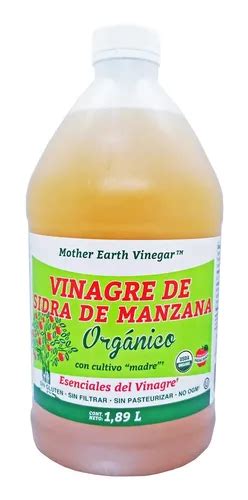 Vinagre De Sidra De Manzana Org Nico Con Cultivo Madre Mother Earth