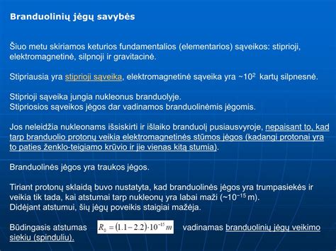 Ppt Atomo Branduolio Nukleoninis Modelis Protonai Ir Neutronai Jų