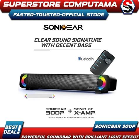 Jual SonicGear 300P Powerful SoundBar Sonicbar With Brilliant Light