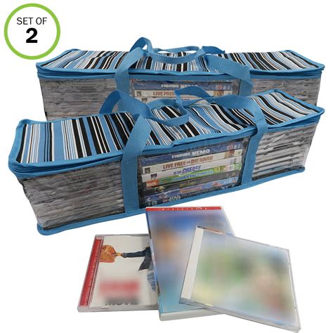 Evelots CD/DVD Storage Bag-2 in 1-Hold 48 CDs & 16 DVDs Total-Blue ...