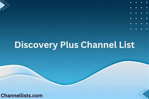 Discovery Plus Channel List 2024