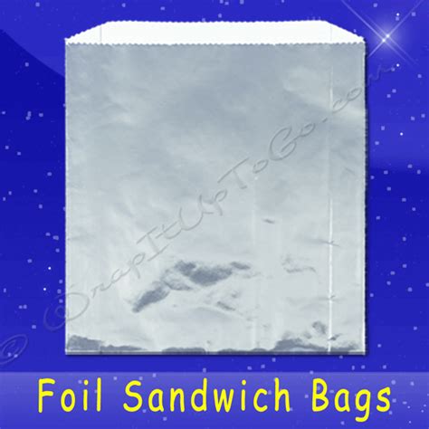 Fischer Paper Products 806 Foil Sandwich Bags 6 X 34 X 6 12 Plain