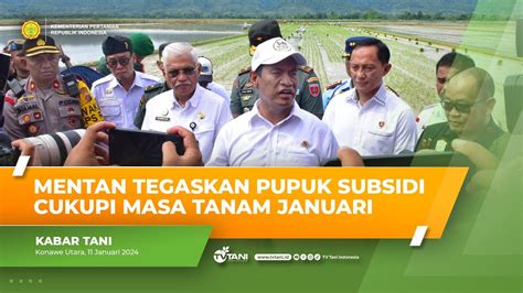 Stok Pupuk Cukup Mentan Ajak Petani Konawe Genjot Produksi Jagung Dan