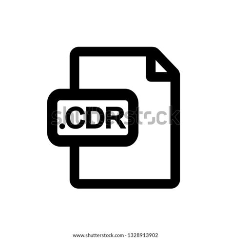 Cdr File Format Iconvector Illustration Flat Stock Vector (Royalty Free ...