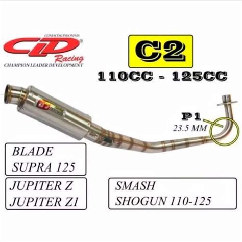 Jual Knalpot CLD Racing Type C2 For Jupiter Z Z1 Smash Shogun 110