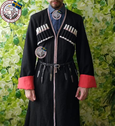 Black Cossack Chokha Traditional Coat Men S Dress Costume Etsy