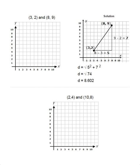 Coordinate Plane Distances Worksheets Answer Key