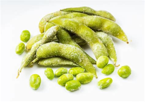 Vagens E Sementes Congeladas De Soja Verde Edamame Foto Premium