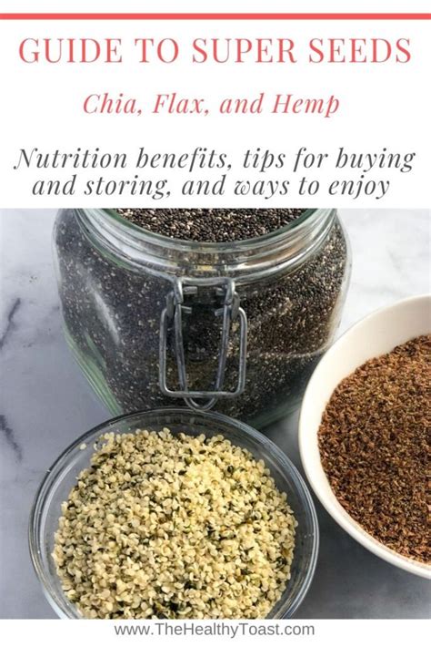 Dietitian Guide To Chia Flax And Hemp Seeds • The Healthy Toast