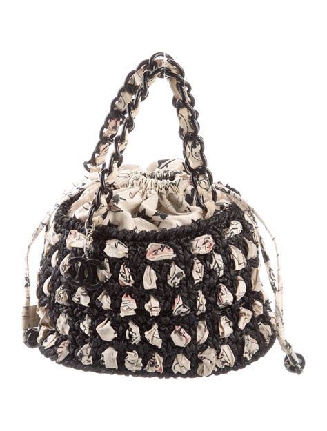 Loewe Woven Leather Flower Bucket Bag Black Bucket Bags Handbags