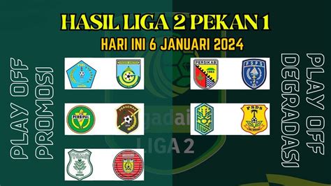 HASIL LIGA 2 HARI INI 12 BESAR LIGA 2 PLAY OFF DEGRADASI LIGA 2