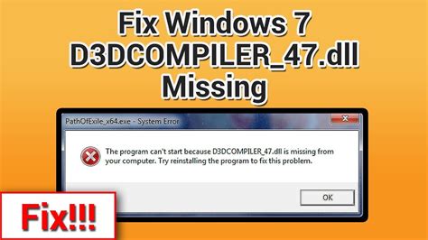 How To Fix D3dcompiler 47 Dll Free In Windows 7 Without Any Software