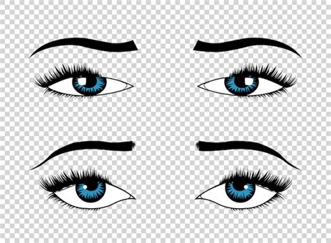 Premium Vector Vector Eyes Hand Drawn Female Luxury Eye With Perfectly Shaped Eyebrows And