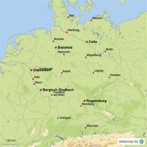 Stepmap Deutschland Standorte Landkarte Für Deutschland