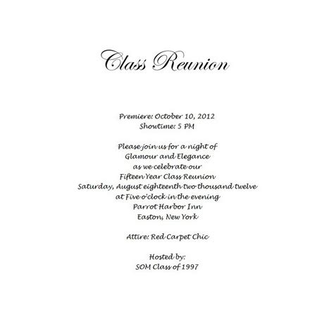 Class Reunion Invitation 3 Template - TheRoyalStore