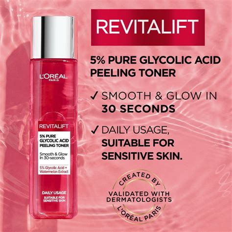 LOréal Paris Revitalift Glycolic peeling toner exfoliační čisticí