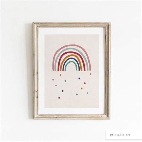 kids rainbow art kids rainbow decor rainbow printable kids wall art