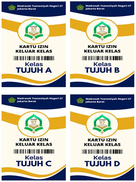 kartu izin keluar kelas