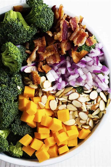 Creamy Broccoli Bacon And Cheddar Salad The Recipe Critic