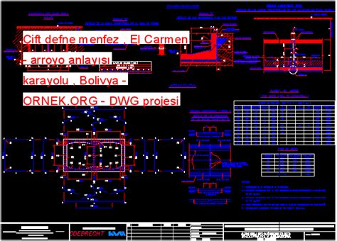 Ift Defne Menfez El Carmen Arroyo Anlay Karayolu Bolivya Dwg